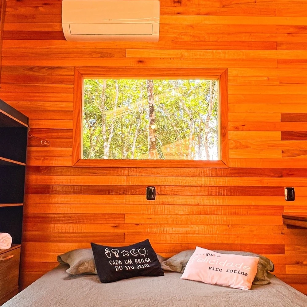 Interior do Chalé da Mata em Nova Petrópolis